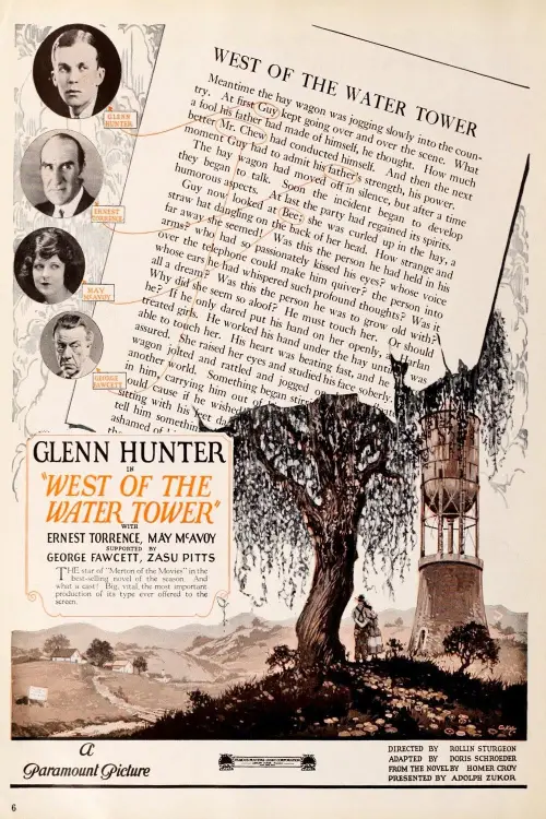 Movie poster "West of the Water Tower"