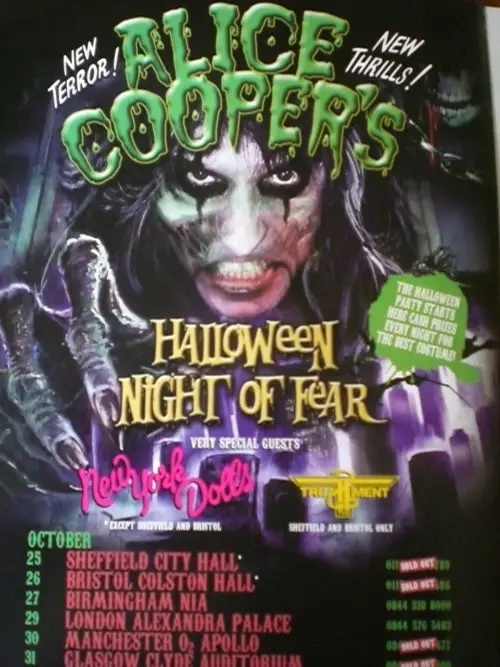 Movie poster "Alice Cooper: Halloween Night of Fear"