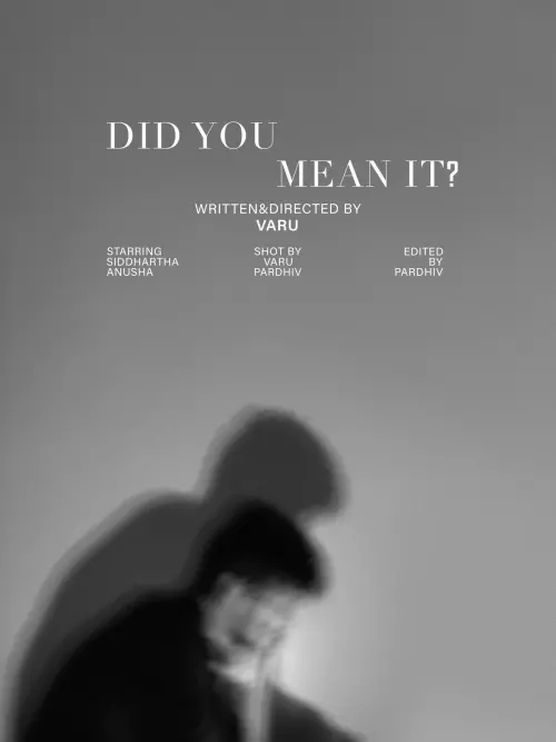 Movie poster "Did You Mean It?"