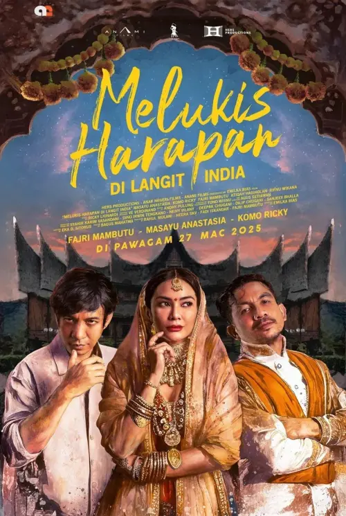 Movie poster "Melukis Harapan Di Langit India"