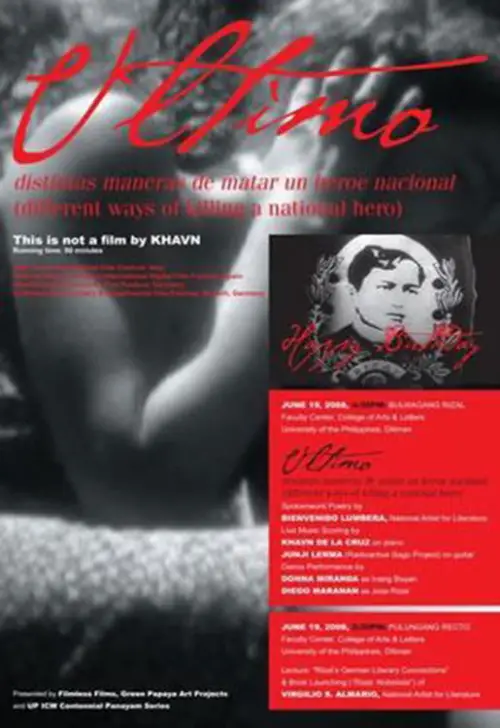 Movie poster "Ultimo: Different Ways of Killing a National Hero"
