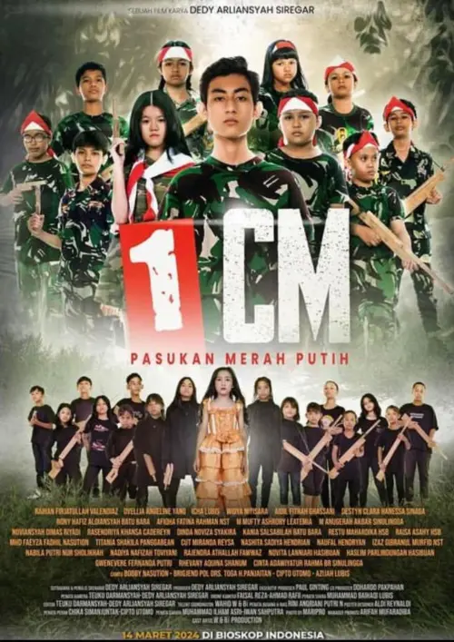 Movie poster "1 CM: Pasukan Merah Putih"