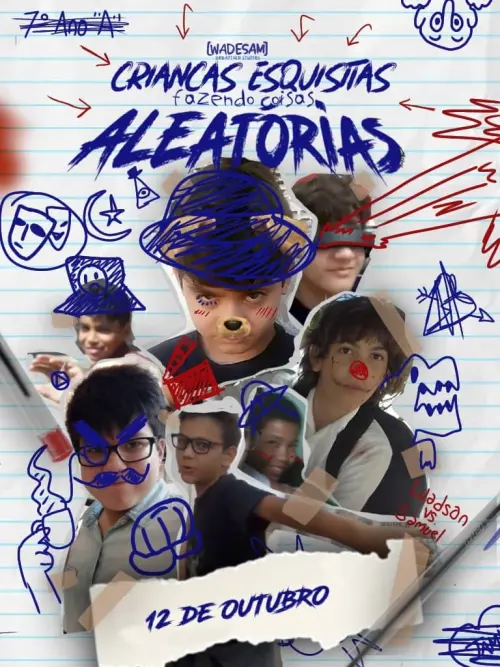 Movie poster "Crianças esquisitas fazendo coisas aleatórias"