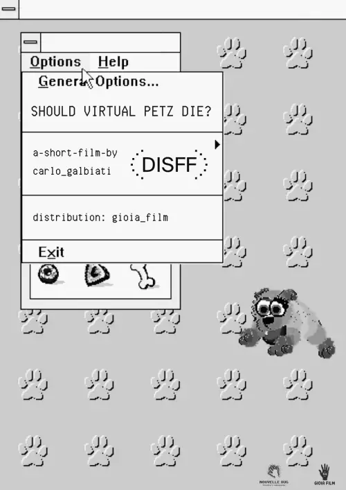 Movie poster "Should virtual petz die?"