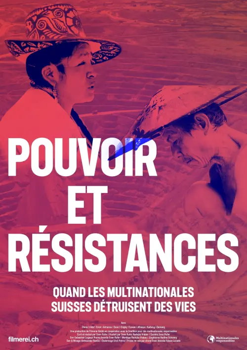 Movie poster "Pouvoir et résistances - Quand les multinationales suisses détruisent des vies"