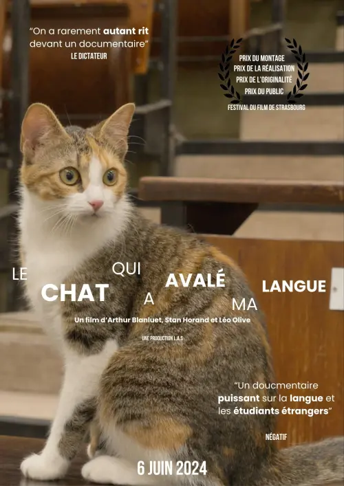 Movie poster "Le Chat qui a Avalé ma Langue"