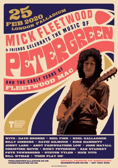 Movie poster "Mick Fleetwood and Friends: Celebrate the Music of Peter Green and the Early Years of Fleetwood Mac"