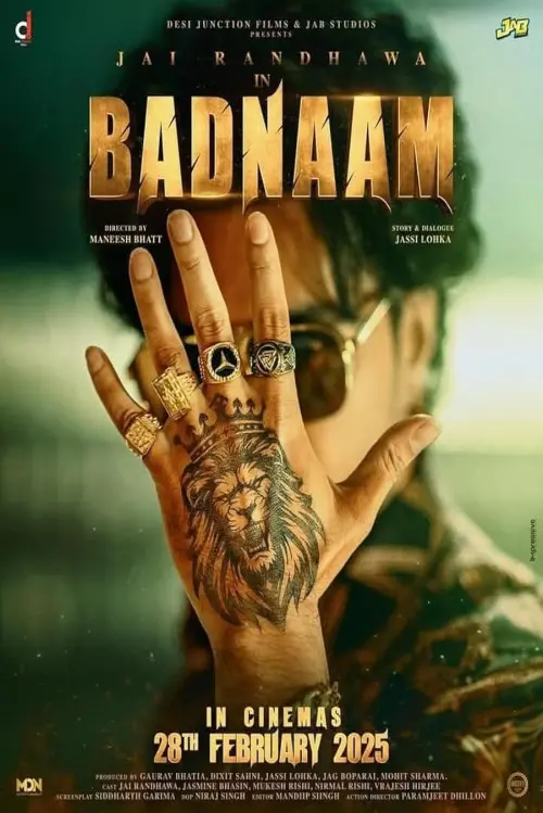 Movie poster "Badnaam"