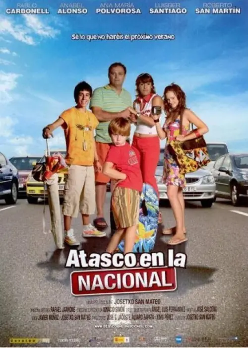Movie poster "Atasco en la nacional"