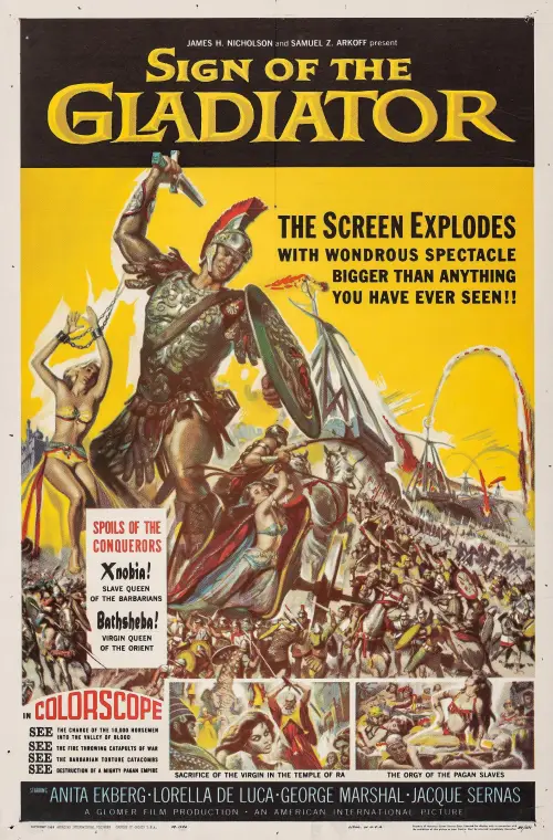 Movie poster "Sign of the Gladiator"