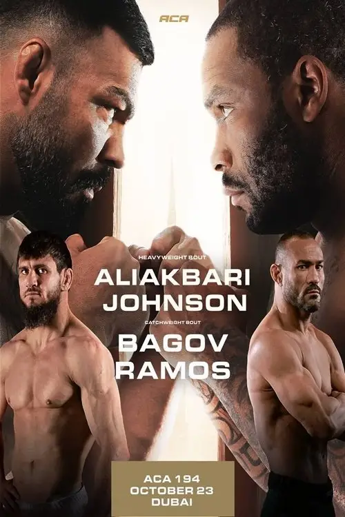Movie poster "ACA 194: Johnson vs. Aliakbari"