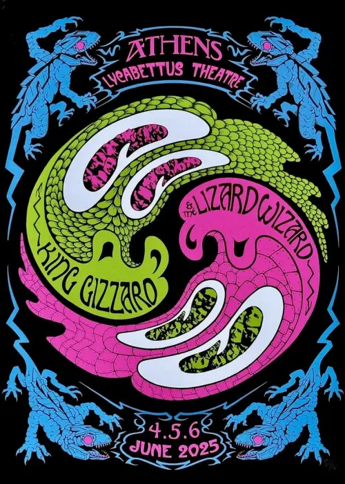 Movie poster "King Gizzard & The Lizard Wizard - Live in Athens 