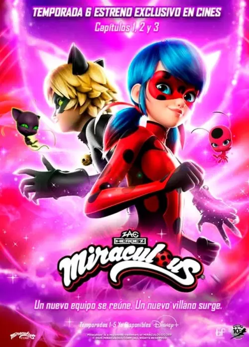 Movie poster "Miraculous: Ladybug & Cat Noir, The Movie 3"