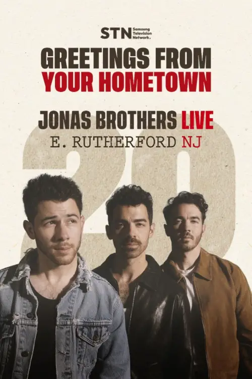 Movie poster "JONAS20 Greetings from Your Hometown - East Rutherford, NJ"