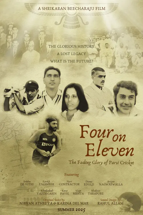 Movie poster "Four on Eleven : The Fading Glory Of Parsi Cricket"