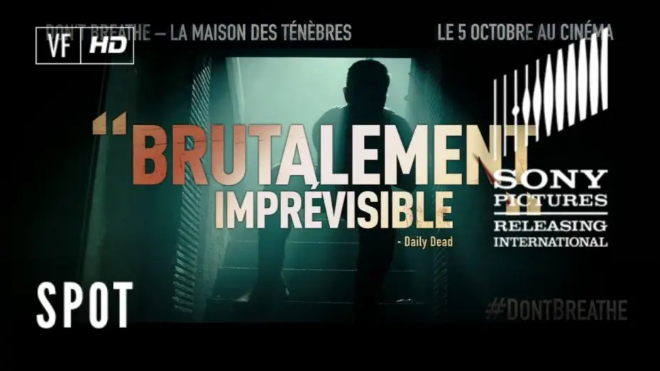 Watch film Don't Breathe | Don't Breathe &ndash; La Maison des T&eacute;n&egrave;bres - TV Spot EXTREME  20" - VF