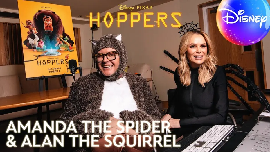 Watch film Hoppers | Alan Carr & Amanda Holden Join Hoppers! Meet Amanda the Spider & Alan the Squirrel