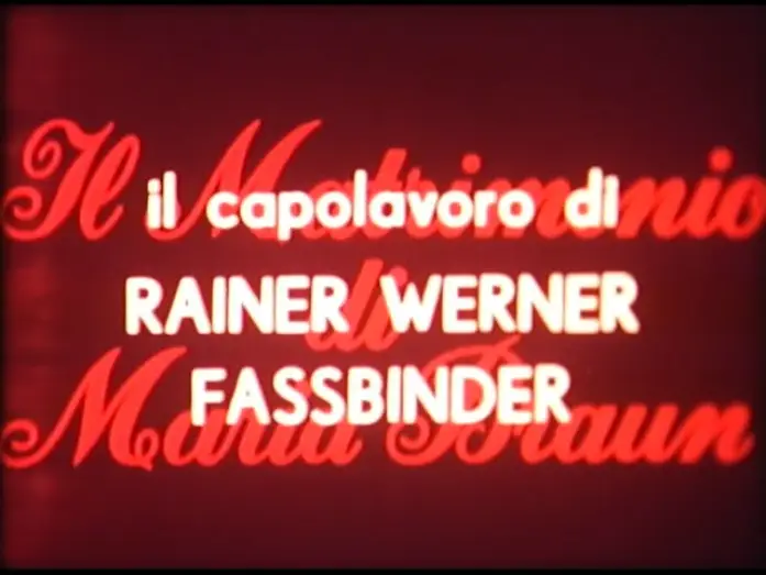 Watch film The Marriage of Maria Braun — Il matrimonio di Maria Braun - Trailer italiano
