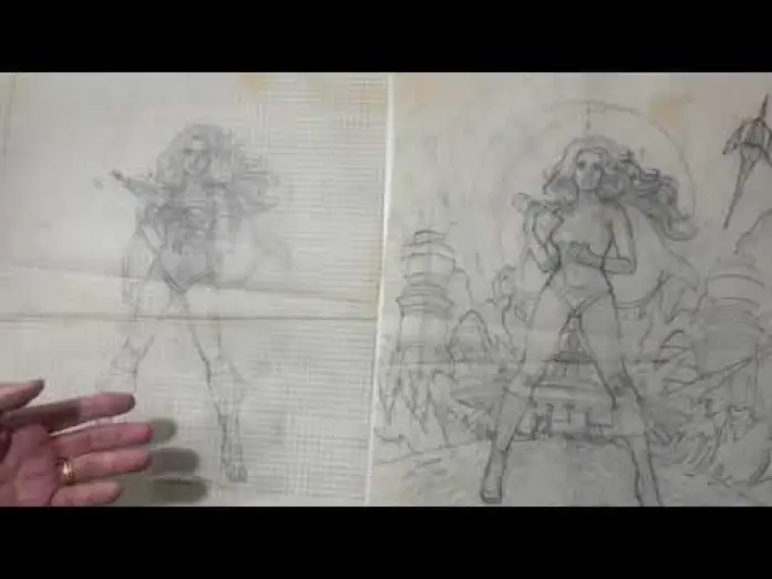 Watch film Barbarella — Greg Hildebrandt 1977 Barbarella Reissue Poster Sketches