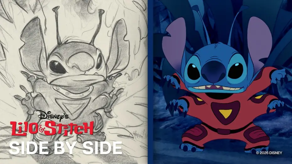 Watch film Lilo & Stitch — Lilo et Stitch Côte à côte | Le Crash | Storyboard contre Film | @disneyfr