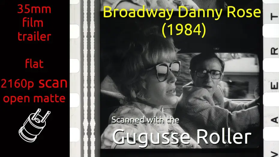 Watch film Broadway Danny Rose — Broadway Danny Rose (1984) 35mm film trailer, B&W, flat open matte, 2160p
