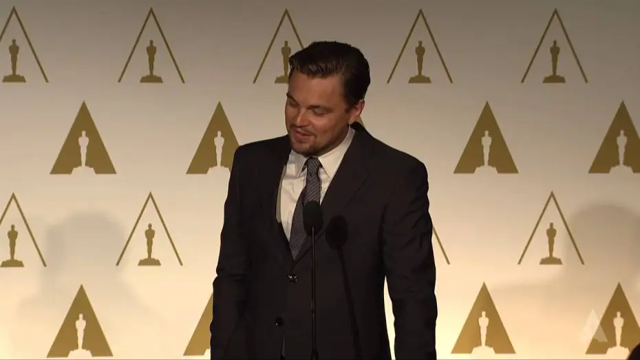 Watch film The Wolf of Wall Street — Leonardo DiCaprio at the 86th Oscars® Nominees Luncheon