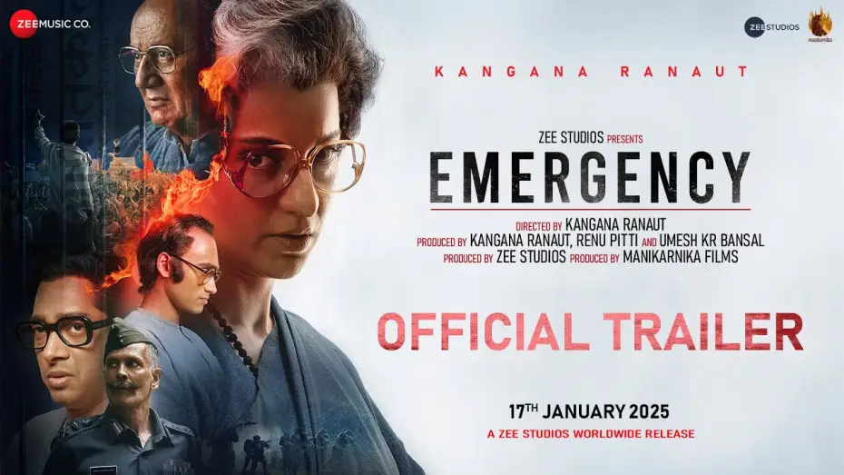 Watch film Emergency | Emergency - Official Trailer | Kangana Ranaut, Anupam K, Shreyas T, Milind S | In Cinemas 6th Sept