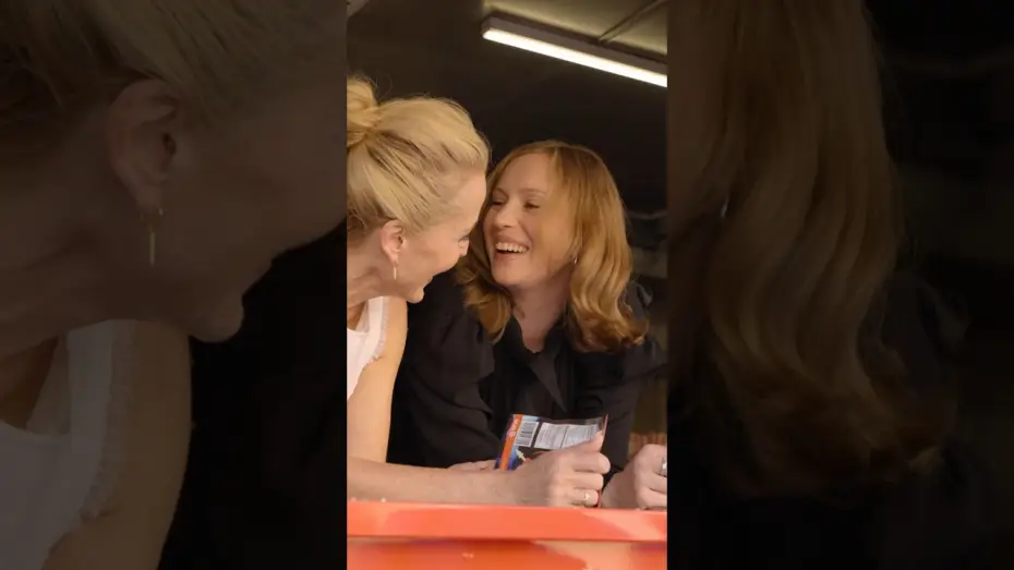 Watch film Teenage Sex and Death at Camp Miasma — Gillian Anderson & Hannah Einbinder at the TEENAGE SEX AND DEATH AT CAMP MIASMA food truck pop-up.