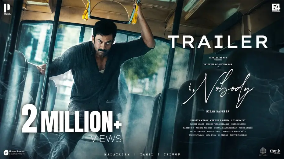 Watch film I, Nobody — I,Nobody Trailer - Malayalam| Prithviraj Sukumaran| Parvathy Thiruvothu| Nisam Basheer| Jakes Bejoy