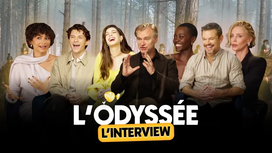 Watch film The Odyssey — L'INTERVIEW - L'ODYSSÉE (Matt Damon, Tom Holland, Anne Hathaway, Zendaya, Christopher Nolan...)