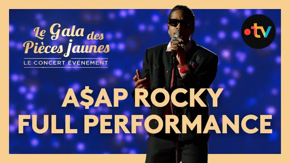 Watch film Le Gala des Pièces Jaunes 2026 : Le concert événement — A$AP Rocky - Robbery, I smoked away my brain… live au Gala des Pièces Jaunes 2026