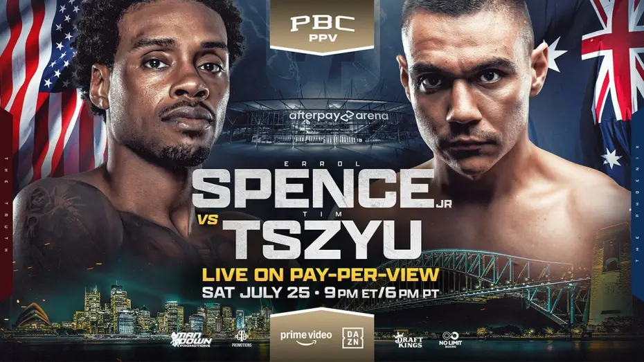 Watch film Errol Spence Jr. vs. Tim Tszyu — Spence vs. Tszyu FIGHT PREVIEW: July 25, 2026 | PBC PPV