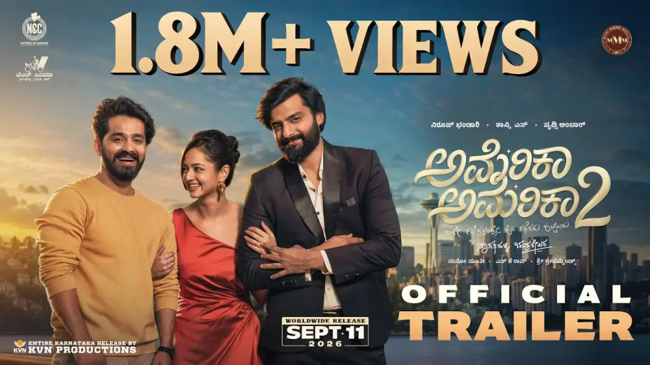 Watch film America America 2 — AMERICA AMERICA 2  - Official Trailer | Niroop, Shanvi, Pruthvi | Nagathihalli Chandrashekhar | #aa2
