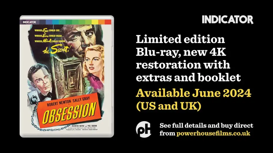 Watch film Obsession — OBSESSION (Edward Dmytryk, 1949) short excerpt from new Indicator 4K restoration, now on Blu-ray