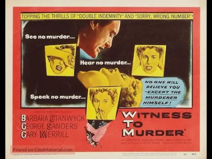 Watch film Witness to Murder — Witness To Murder 1954) Trailer