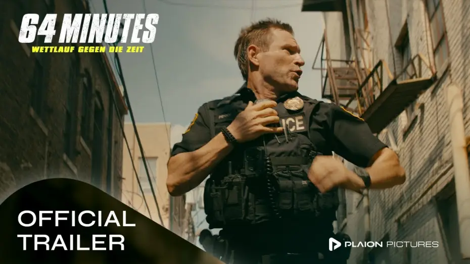 Watch film Line of Duty — 64 Minutes - Wettlauf gegen die Zeit (Deutscher Trailer) - Aaron Eckhart