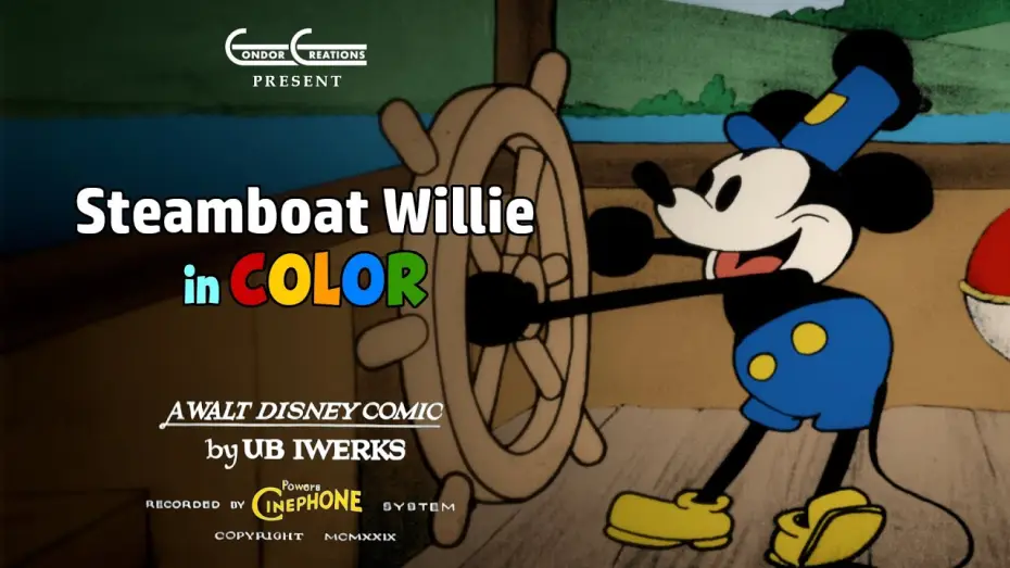 Watch film Steamboat Willie — Steamboat Willie In Color (Full Animated Short)