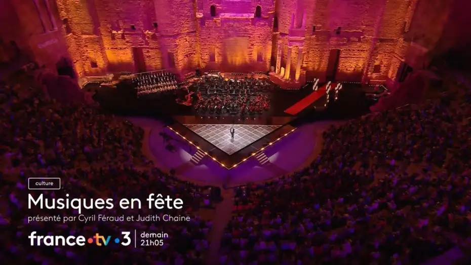 Watch film Musiques en f&ecirc;te des Chor&eacute;gies d&rsquo;Orange | Musiques en f&ecirc;te aux Chor&eacute;gies d'Orange vendredi 20 juin 2025 sur France 3