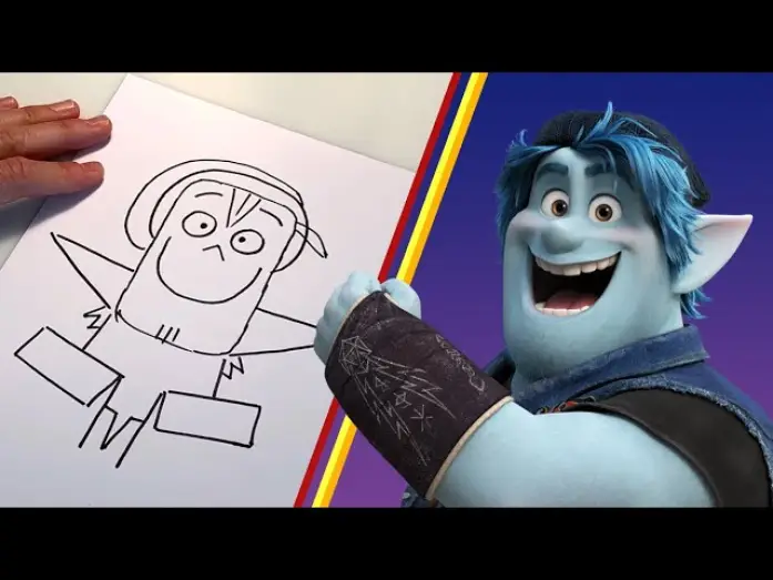 Watch film Onward | How to Draw Barley Lightfoot From Onward | Draw With Pixar