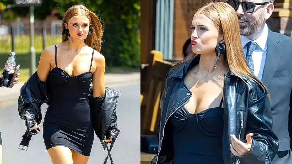 Watch film Bermondsey Tales: Fall of the Roman Empire | Maisie Smith shoots scenes of her new film 'The Bermondsey Tales' in black mini dress