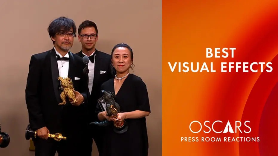 Watch film Godzilla Minus One | Best Visual Effects | 'Godzilla Minus One' | Oscars 2024 Press Room Speech