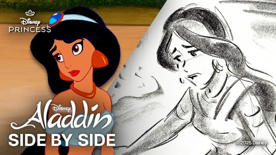 Watch film Aladdin | Side by Side - "Maybe I Don't Want to Be a Princess" Scene - Storyboards vs. Film