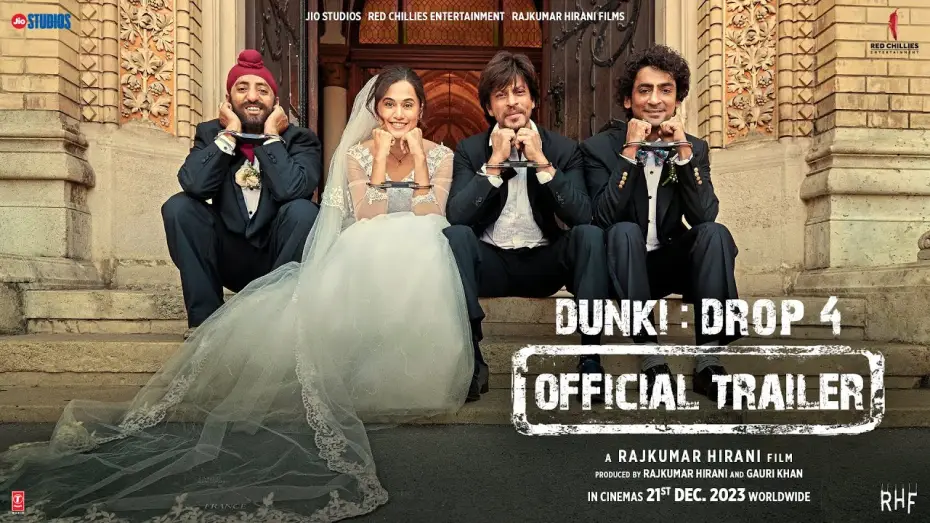 Watch film Dunki | Dunki Drop 4 | Shah Rukh Khan | Rajkumar Hirani | Taapsee | Vicky | Boman | 21st Dec 2023