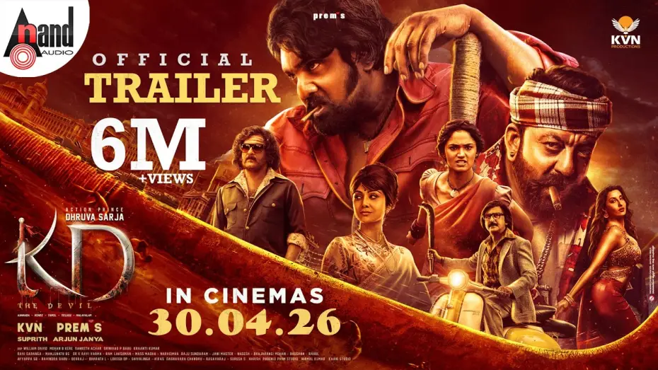 Watch film KD &ndash; The Devil | KD Official Trailer | KVN | Prems | Dhruva Sarja | Reeshma | Sanjay Dutt | Arjun Janya | Suprith