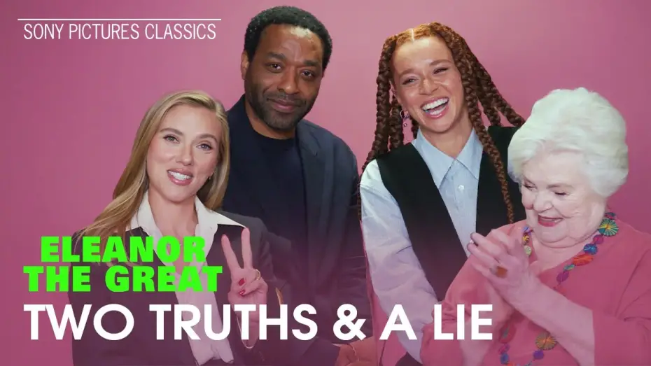 Watch film Eleanor the Great | "2 Truths and 1 Lie" with June Squibb, Erin Kellyman, Chiwetel Ejiofor & Director Scarlett Johansson