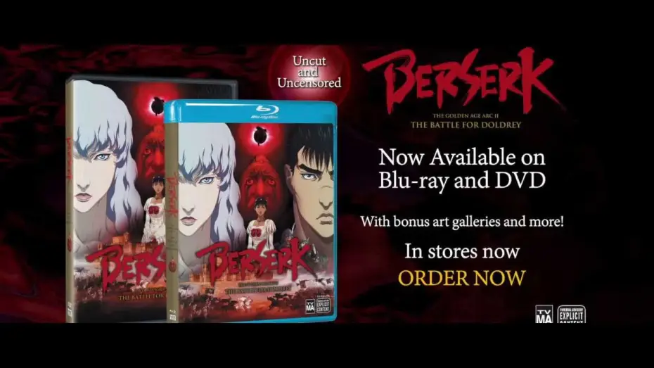 Watch film Berserk: The Golden Age Arc II - The Battle for Doldrey | Extended Trailer [Blu-ray & DVD Avail. Now]