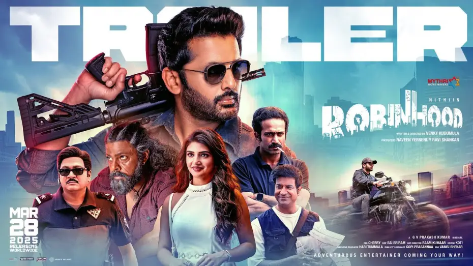 Watch film Robinhood — Robinhood Official Trailer | Nithiin | Sreeleela | Venky Kudumula | GV Prakash | Mythri Movie Makers