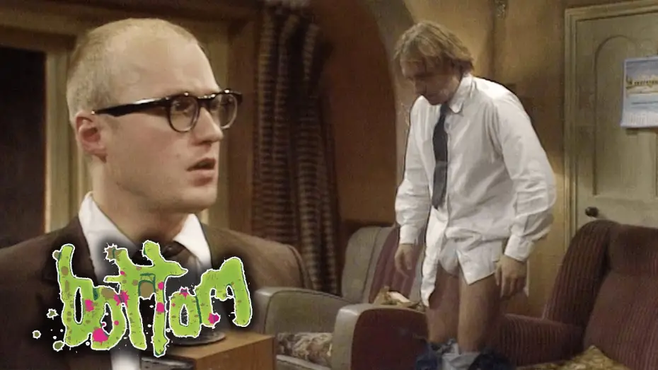 Video for the series Bottom — Kicking Eddie Out | Rik Mayall & Ade Edmondson | Bottom | BBC Comedy Greats