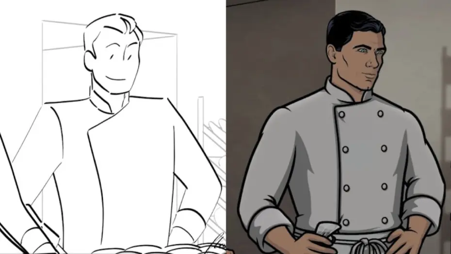 Video for the series Archer — Archer Season 13 Episode 8 Storyboards to Final Product Comparison