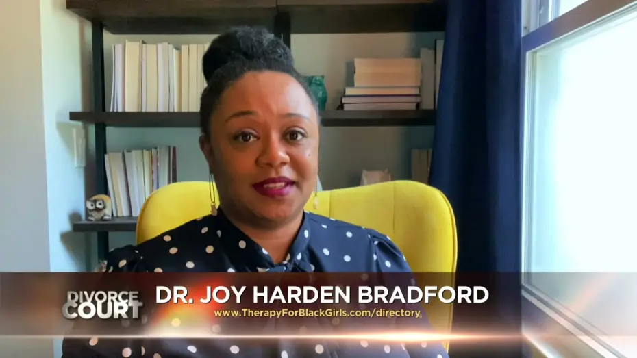 Video for the series Divorce Court — ASK A THERAPIST: Joy Bradford "Therapy After A Toxic Relationship"